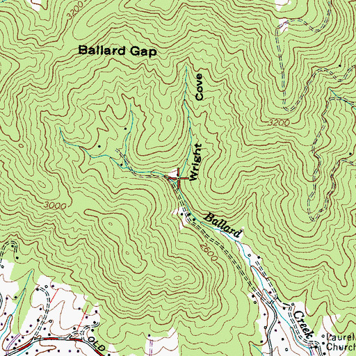 Topographic Map of Wright Cove, NC