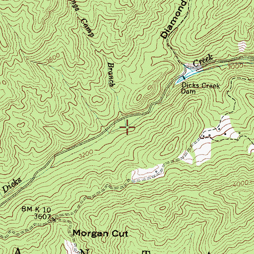 Topographic Map of Youngs Camp Branch, NC