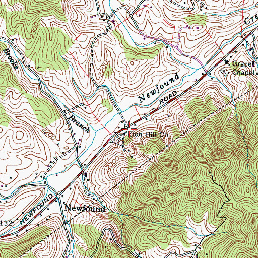 Topographic Map of Zion Hill Church, NC
