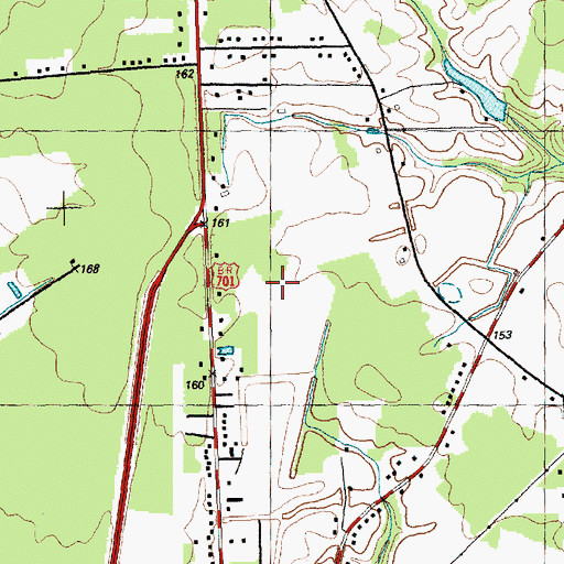 Topographic Map of Lowers Airport (historical), NC