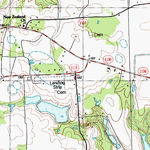Topographic Map of Massengill Airport, NC