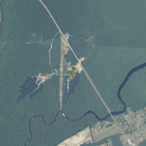 Aerial/Satellite Image of Riverside Airport (historical), NC