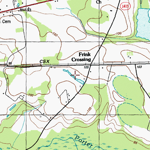 Topographic Map of Annetts Pond, NC