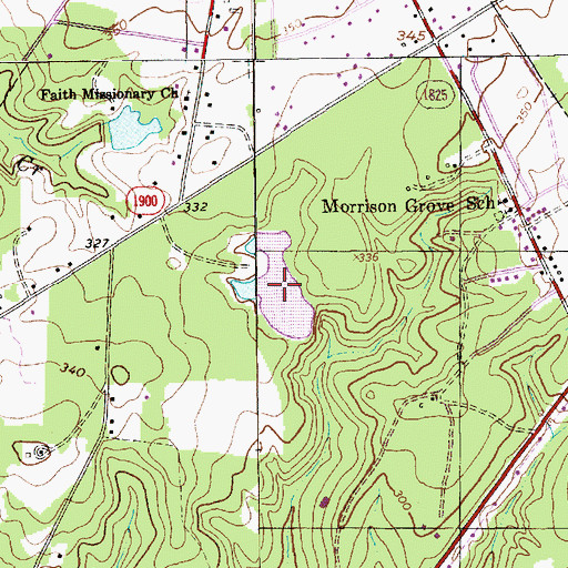 Topographic Map of Battley Pond, NC
