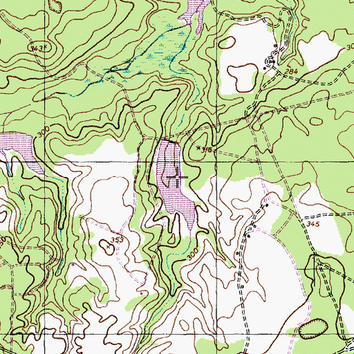 Topographic Map of Dixie Pond, NC