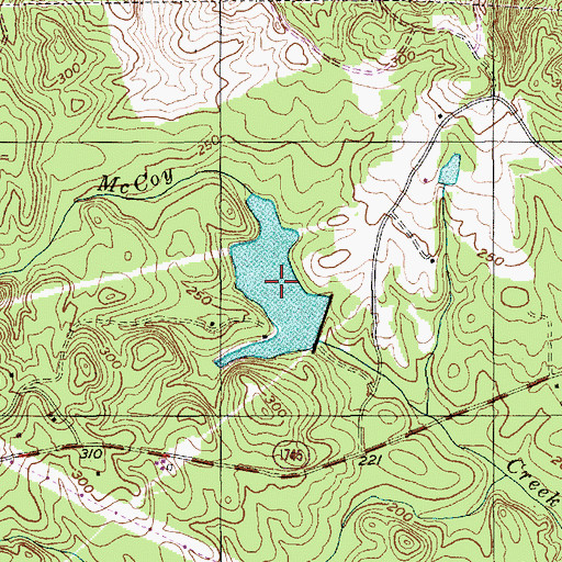 Topographic Map of B V Hedrick Sand and Gravel Lake, NC