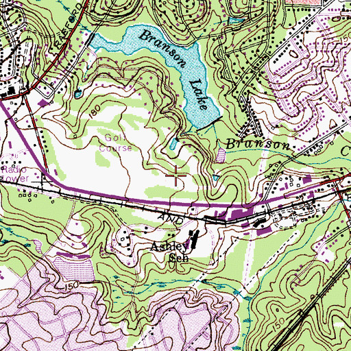 Topographic Map of Forrest Lake Dam, NC