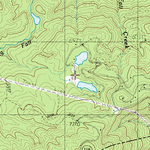 Topographic Map of Melrose Mountain Lake Number Two, NC