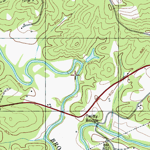 Topographic Map of Bell Lake, NC