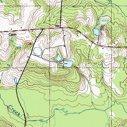 Topographic Map of Harold W Lees Pond, NC