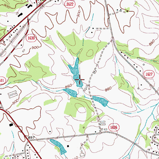 Topographic Map of Sunbeam Farm Lake Number Two, NC