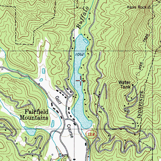 Topographic Map of Bald Mountain Lake, NC