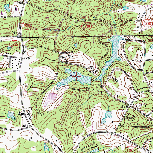 Topographic Map of Holiday Lake Upper, NC