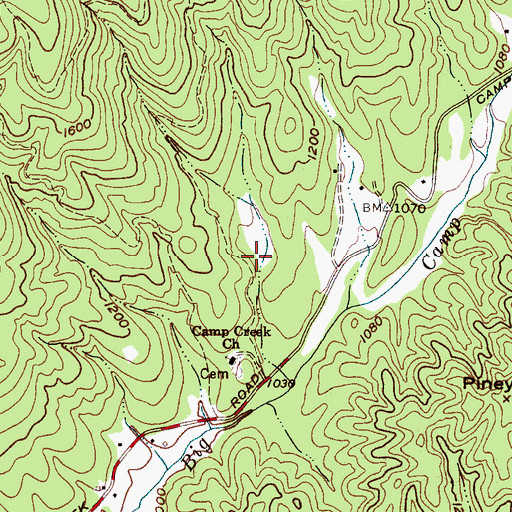 Topographic Map of Matt Brooks Lake, NC