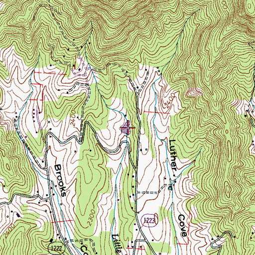 Topographic Map of Thrash Lake, NC