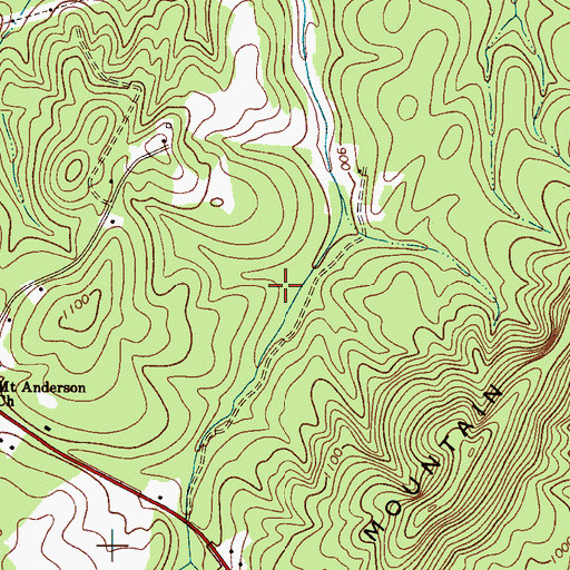 Topographic Map of Little Mountain Aircraft Dam, NC