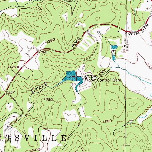 Topographic Map of Structure Number Nineteen Lake, NC