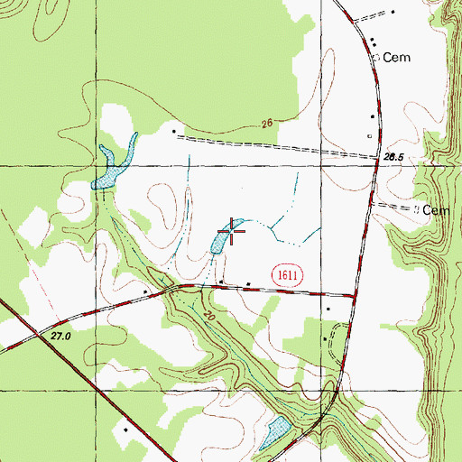 Topographic Map of Hokes Pond, NC