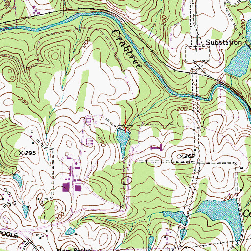 Topographic Map of Rothgeb Pond, NC