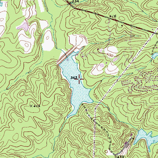 Topographic Map of Continental Can Company Lake Dam, NC
