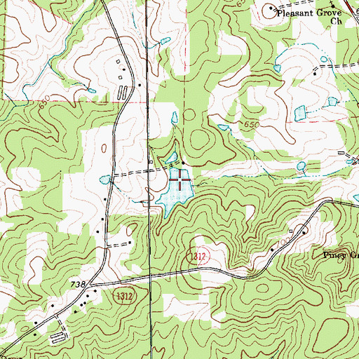 Topographic Map of Wood Pond Dam, NC