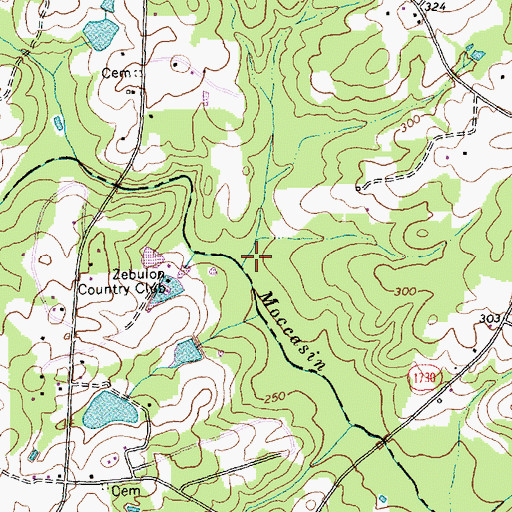 Topographic Map of Smiths Pond Dam, NC