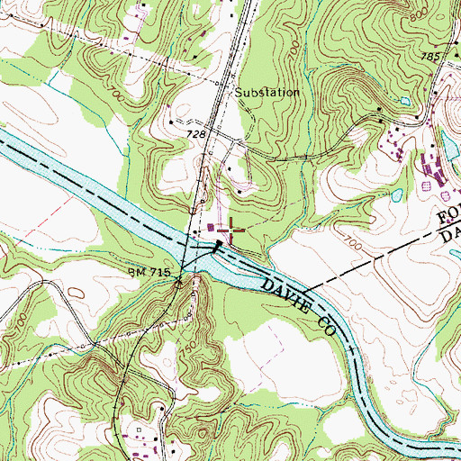 Topographic Map of Idols Reservoir, NC