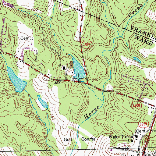 Topographic Map of Masons Pond, NC